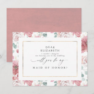 Dusty Ro Bridesmaid Maid of honor Frieri Inbjudningar