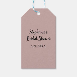 Dusty Ro Bröllop Anpassningsbar Ljus rosa Möhippa Presentetikett