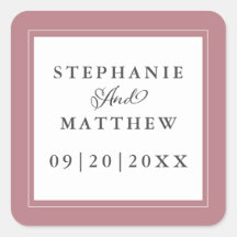 Dusty Ro Bröllop Elegant Calligraphy Chic Ram