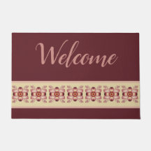 Dusty Ro Burgundy and Cream Blommigt Accented