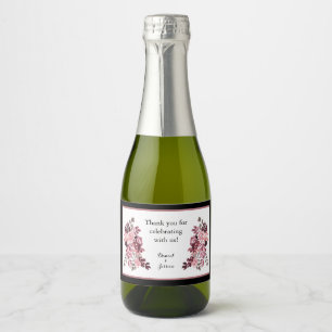 Dusty Ro Burgundy Favor Mini Sparkling Vin Labe