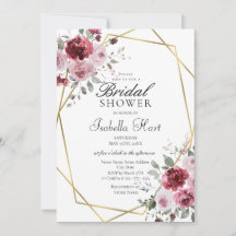 Dusty Ro Burgundy Guld Blommigt Möhippa