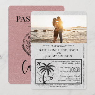 Dusty Ro Cancun Pass Bröllop Inbjudningar