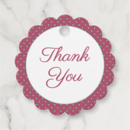 Dusty Ro Confetti Polka Dot Tack Gåvor Etiketter