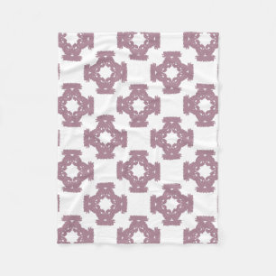 Dusty Ro Damask Pattern Fleecefilt