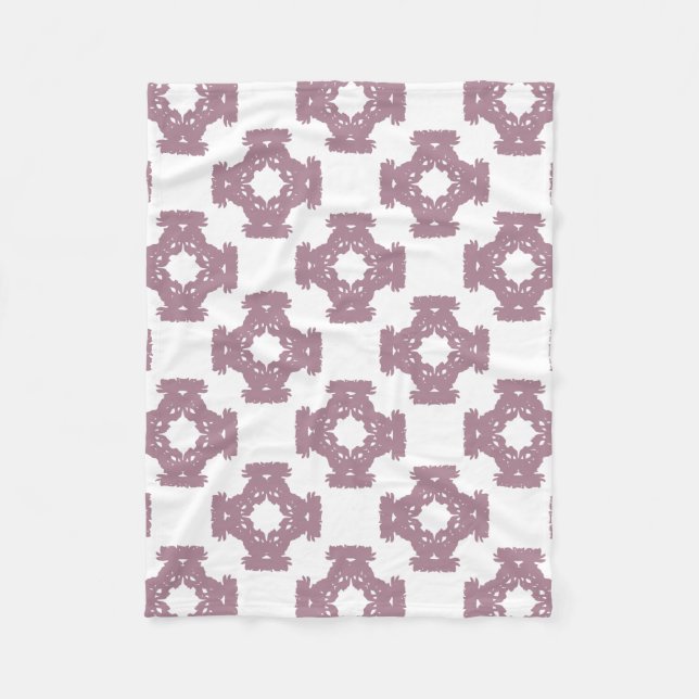 Dusty Ro Damask Pattern Fleecefilt (Framsidan)