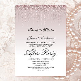 Dusty Ro Diamonds Bröllop efter Party Inbjudningar