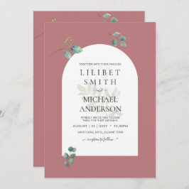 Dusty Ro Eucalyptus Greenery Bröllop Arch