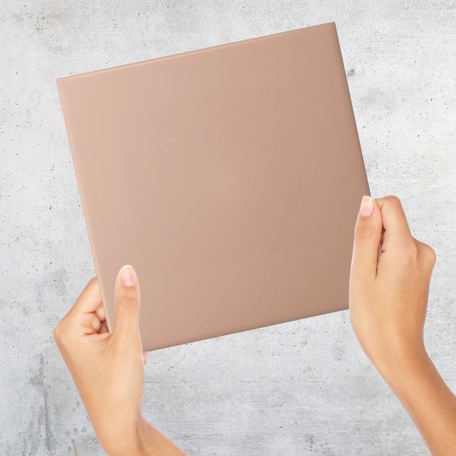 Dusty Ro Färg Tile Kakelplatta (Solid Cream neutral taupe solid color plain simple ceramic Tile
)