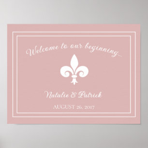 Dusty Ro Fleur de Lis Bröllop Poster