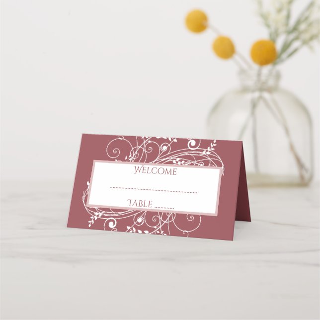 Dusty Ro Floury Reception Place Card Placeringskort (Framsida)