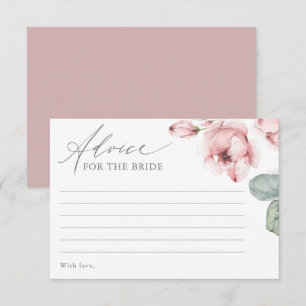 Dusty Ro Flower Advice for Bride Möhippa Card Tilläggskort