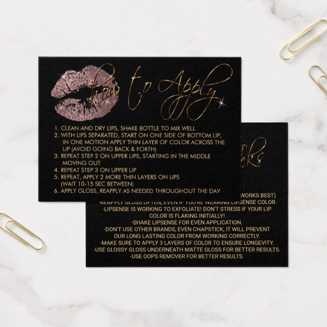 Dusty Ro Glitter Läppar - Hur ska ansökan tillämpa Visitkort (Kontor)