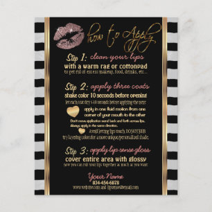 Dusty Ro Glitter Lip with Rand Instructions Flygblad