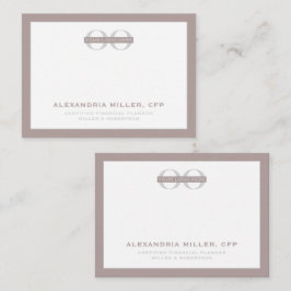 Dusty Ro Grått Corporate Logotyp Branded Dual Side Anteckningskort