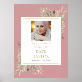 Dusty Ro Greenery Photo Firande of Life Sign Poster