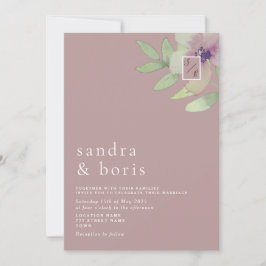 Dusty Ro Greenery Wedding bjudande Inbjudningar