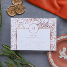 Dusty Ro Guld Classic Monogram WAN Bröllop