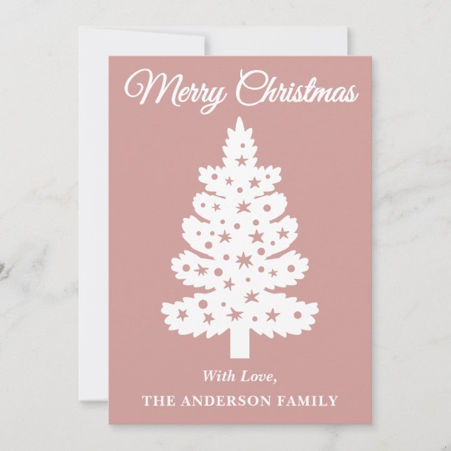 Dusty Ro Handskript Julgran Julkort (Framsida)