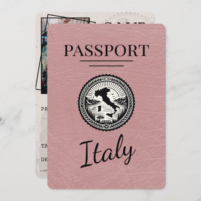 Dusty Ro Italien Passport Spara Datumet (Fram/baksida)
