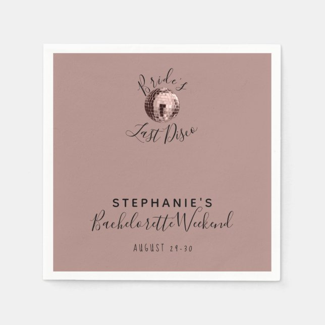 Dusty Ro Last Disco Bachelorette Helg Pappersservett (Framsidan)