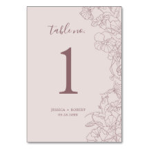 Dusty Ro Mauve Blommigt Bröllop