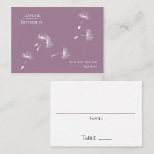 Dusty Ro Mauve Dandelion Seed Bröllop