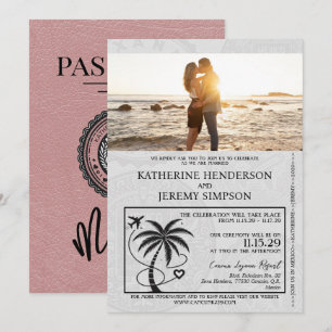 Dusty Ro Mexico Passport Bröllop Inbjudningar