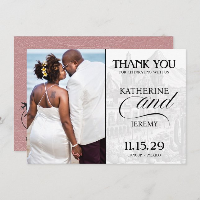 Dusty Ro Mexico Passport Tack Kort (Fram/baksida)