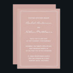 Dusty Ro-minimalistiska moderna bröllopsinbjudning<br><div class="desc">Contemporaryns bröllopsinbjudan - ÄNDRA färg till valfri färg! TA BORT dem eller ÄNDRA rektanglarnas accent färg! ÄNDRA typsnitt,  texten,  färg i texten. Använda den här mallen för att utforma dina unika bröllopsinbjudningar och samordna delara.</div>