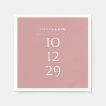 Dusty Ro minimalistiskt Speciellt datum Bröllop