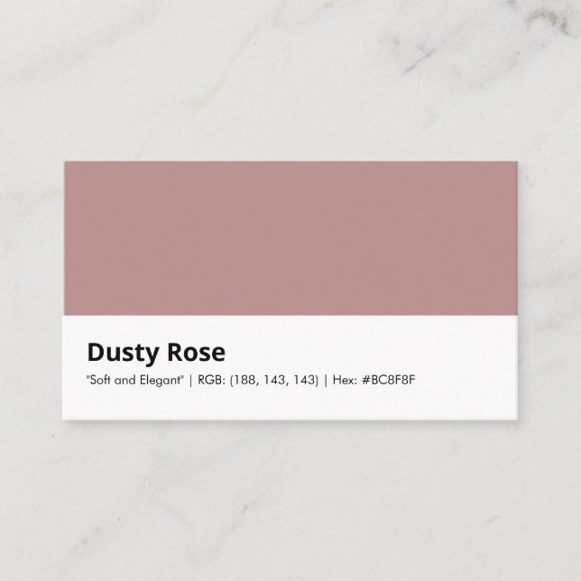 Dusty Ro | "Mjuk och Elegant" Visitkort (Framsida)