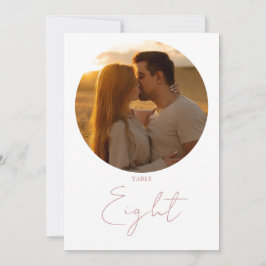 Dusty Ro Modern Minimalist Script-Bordsnummer Inbjudningar