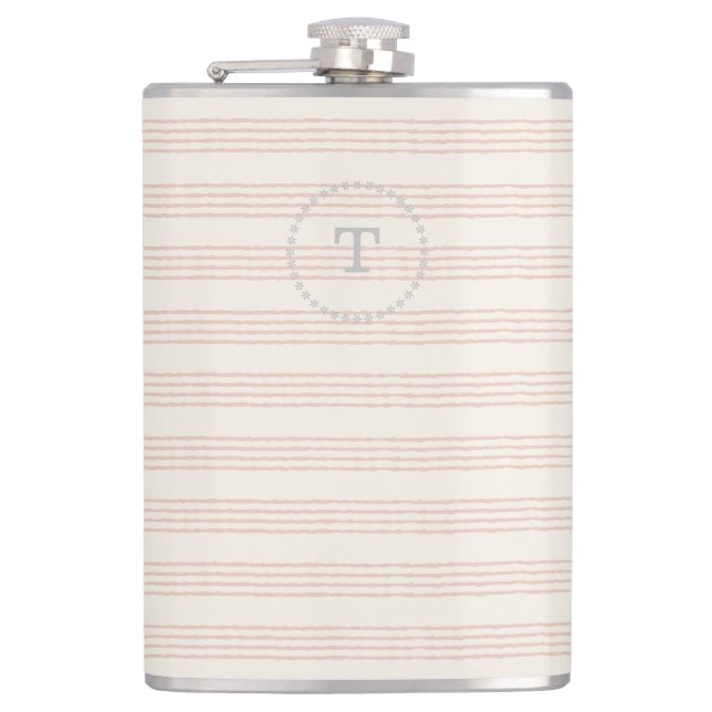 Dusty Ro Modern Monogram Namn Boho Strip Fickplunta (Framsidan)