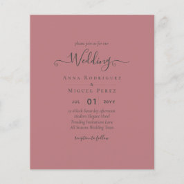 Dusty Ro Monokrome Bröllop Flygblad