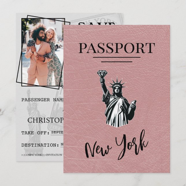 Dusty Ro New York City Passport Spara datum Datumet (Fram/baksida)