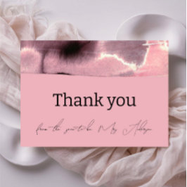 Dusty Ro och Black Modern Minimalist Tack Kort