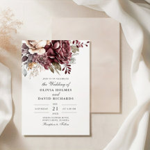 Dusty Ro och Burgundy Blommigt Boho Bröllop