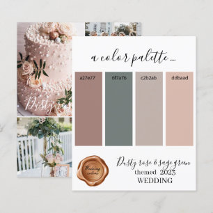 Dusty ro och sage grönt Bröllop färg Palette C