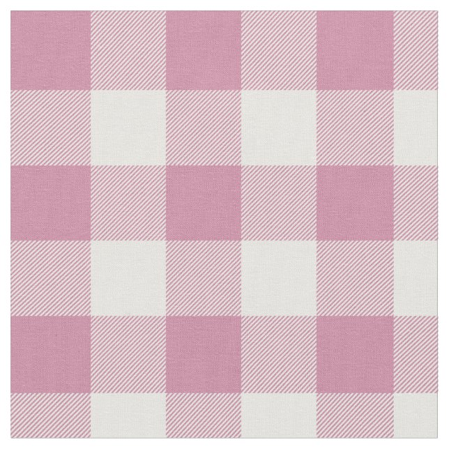 Dusty Ro och White Gingham Play Tyg (Närbild)