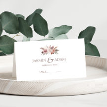 Dusty Ro Pampas Bröllop Bord