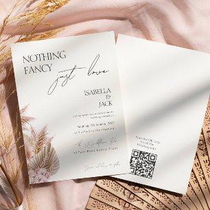 Dusty Ro Pampas Grass Intimate Bröllop Inbjudningar