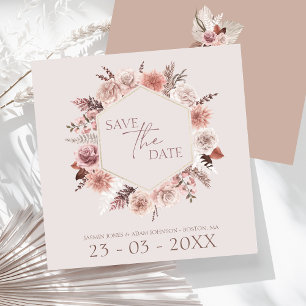 Dusty Ro Pampas Grass-utandning Spara datum Datumet