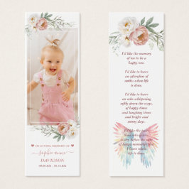 Dusty Ro Photo Funeral Memorial Bookmark Litet Visitkort