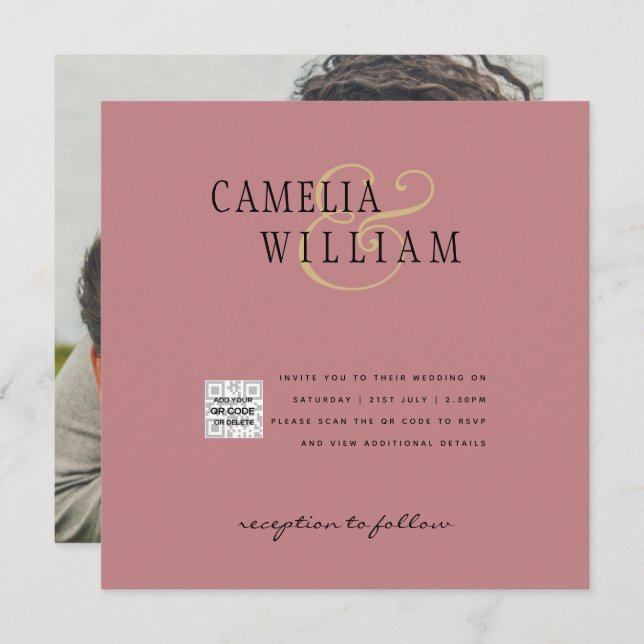 Dusty RO Photo Wedding Investigation QR Code Spara (Fram/baksida)