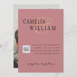 Dusty RO Photo Wedding Investigation QR Code Spara Inbjudningar