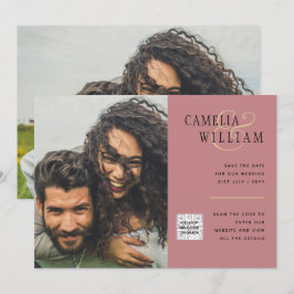Dusty RO Photo Wedding Investigation QR Code Spara Inbjudningar