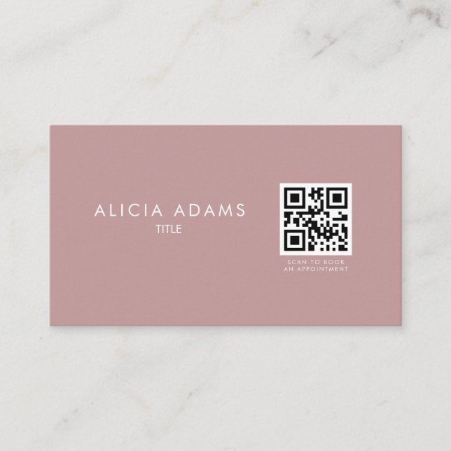 Dusty Ro Professionell - minimalistisk QR-kod Visitkort (Framsida)