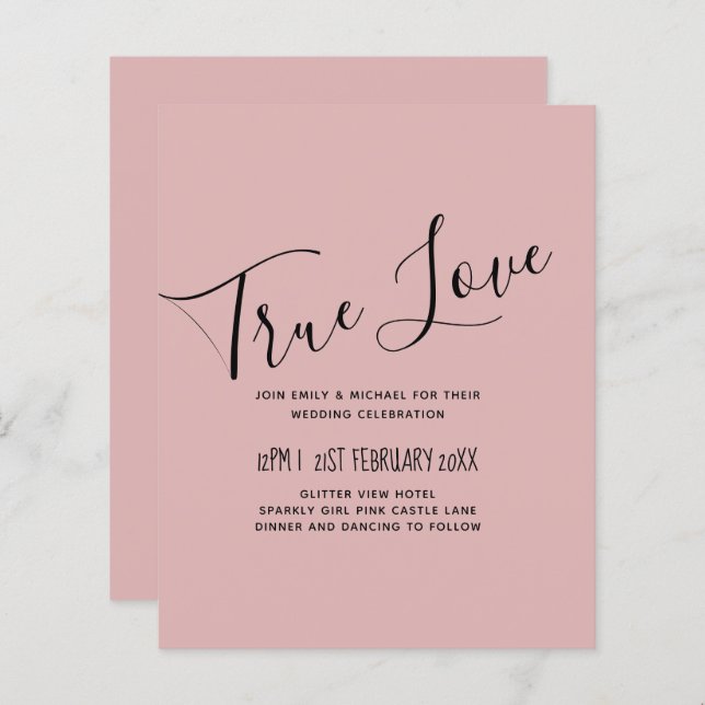 Dusty Ro Rosa Bröllop (Fram/baksida)