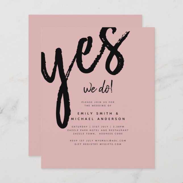 Dusty Ro Rosa Bröllop (Fram/baksida)